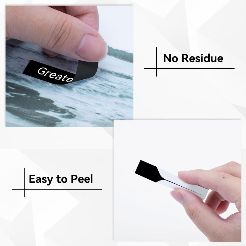 Greateam Black P Touch Tape Compatible with Brother Label Maker Tape 18mm TZe-345 TZ-345 TZE TZ Tape Black 0.7Inch for PT-D410 PT-D610BT PT-P710BT  3 Pack - Image 3